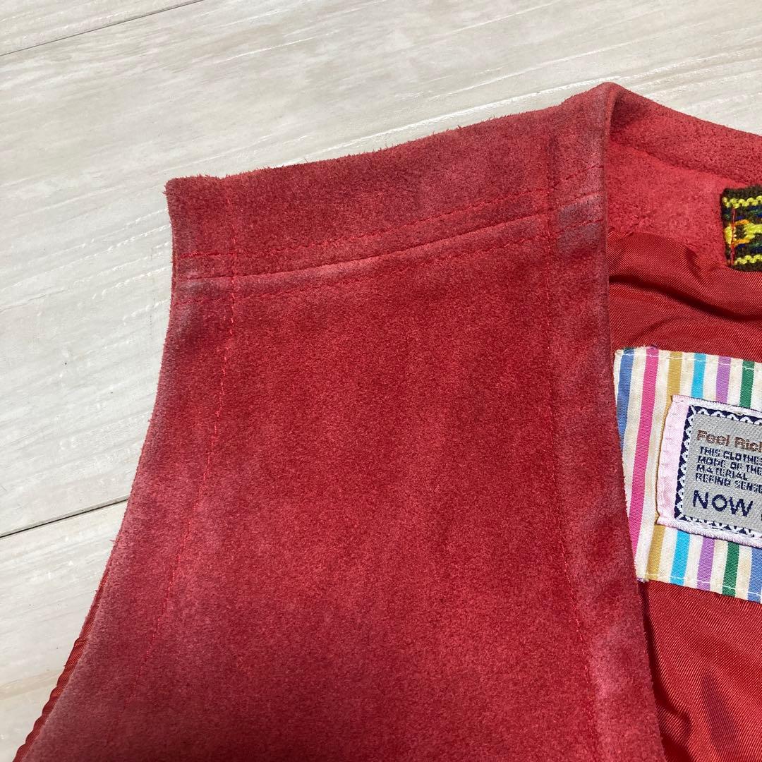 チマヨベスト スウェード　刺繍入り　アメカジ