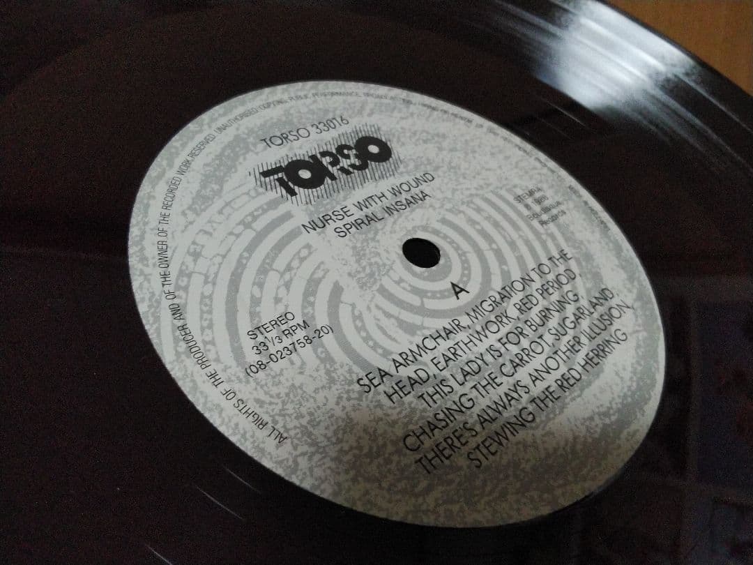 Nurse with Wound．spiral insana．オリジナル盤！