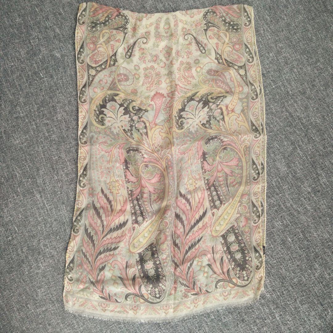 【ETRO】ペイズリー柄 シルク ストール イタリア製