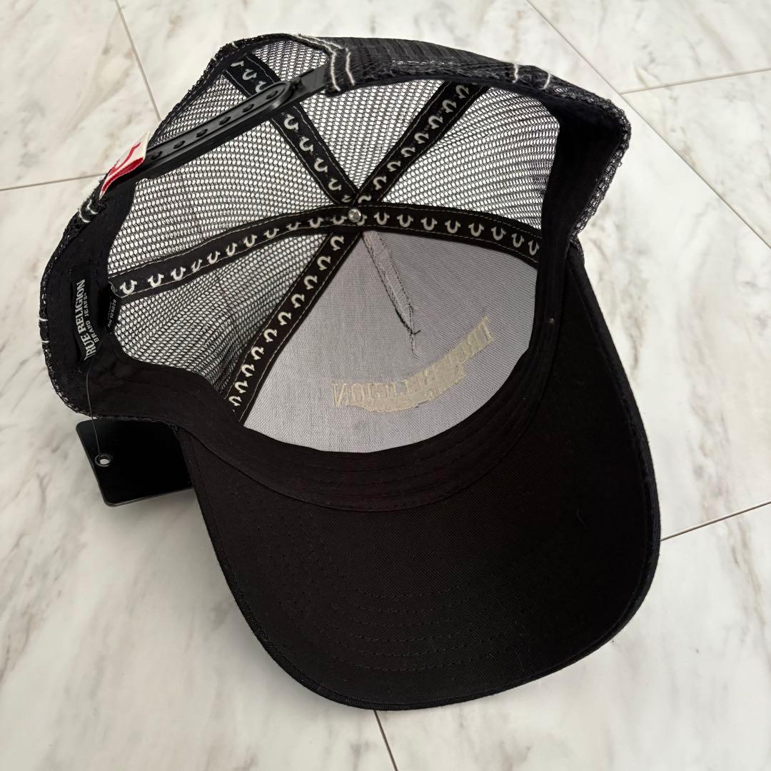 TRUE RELIGION ブラックメッシュキャップ Buddhaロゴ ブッタ