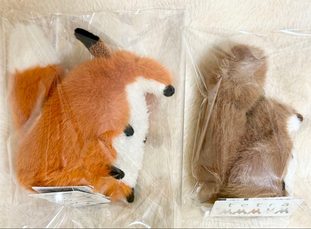 tetra きつね S りす マスコット　セット　サンアロー　ぬいぐるみ