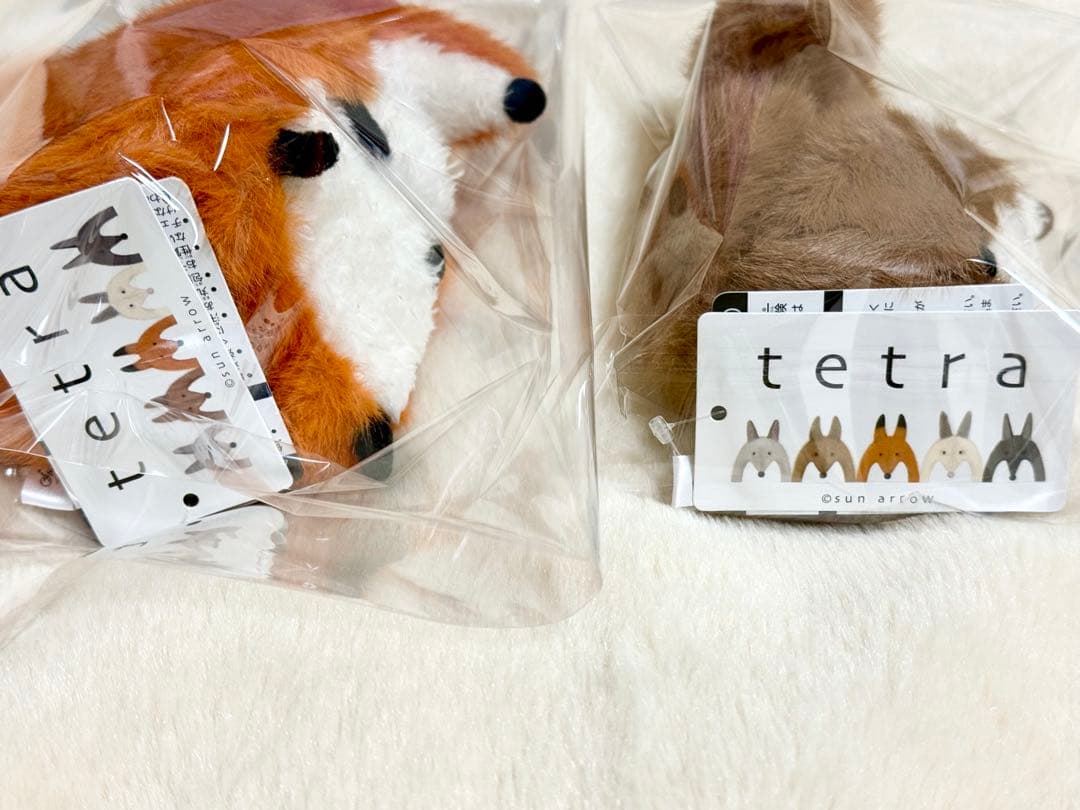 tetra きつね S りす マスコット　セット　サンアロー　ぬいぐるみ