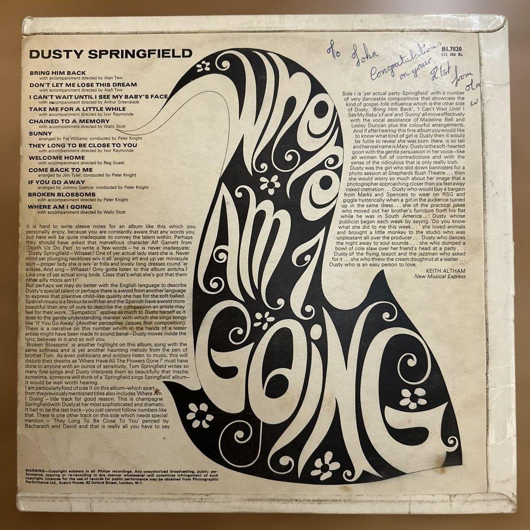 UKオリDusty Springfield – Where Am I Going