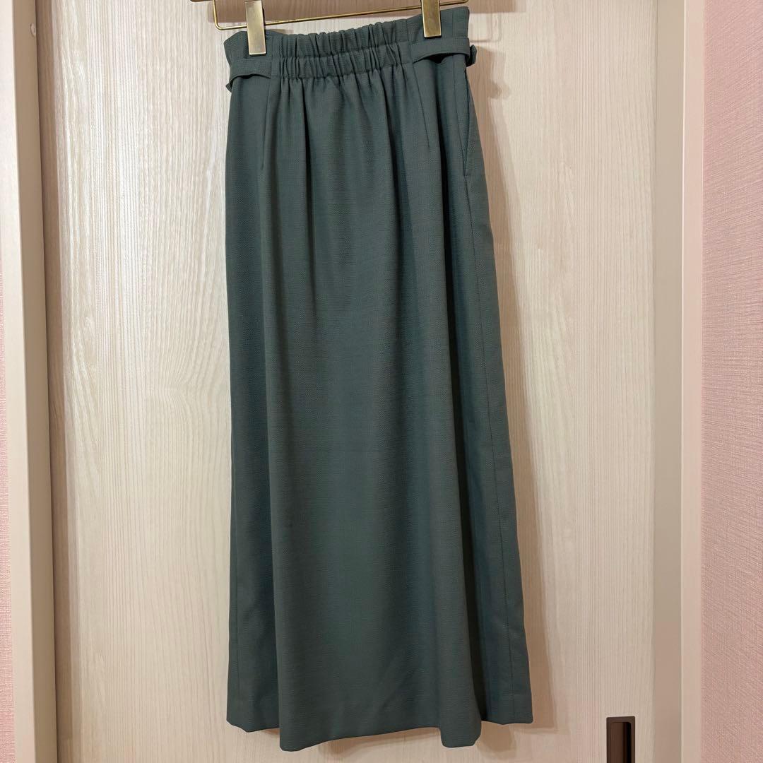 【新品未使用】COHINA コヒナ サイドバックルIラインスカート グリーン