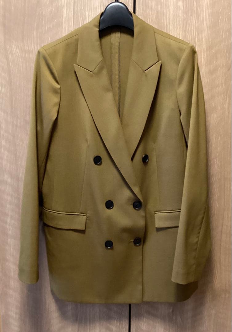 美品　ICB 【洗える】ウール2WAYストレッチ ダブルブレストジャケット