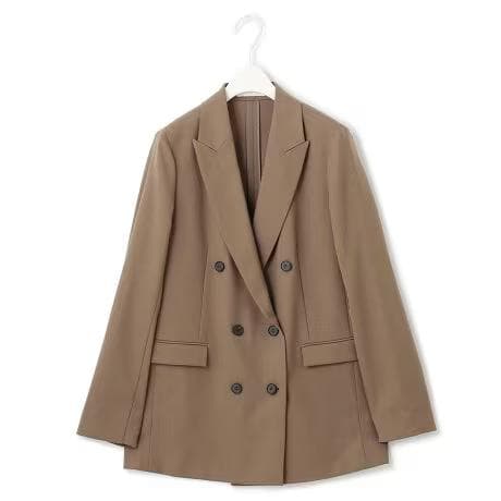 美品　ICB 【洗える】ウール2WAYストレッチ ダブルブレストジャケット