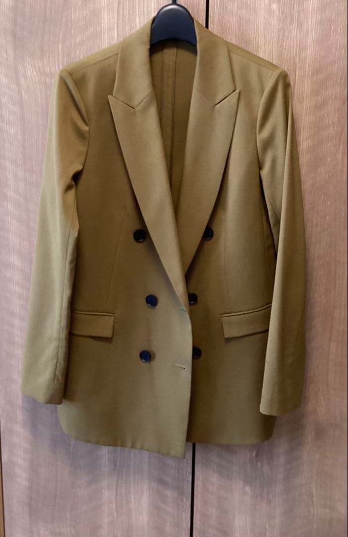 美品　ICB 【洗える】ウール2WAYストレッチ ダブルブレストジャケット