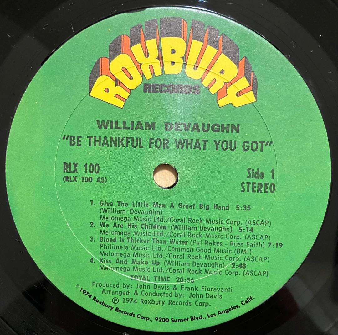 【USオリ】William DeVaughn / Be Thankful For