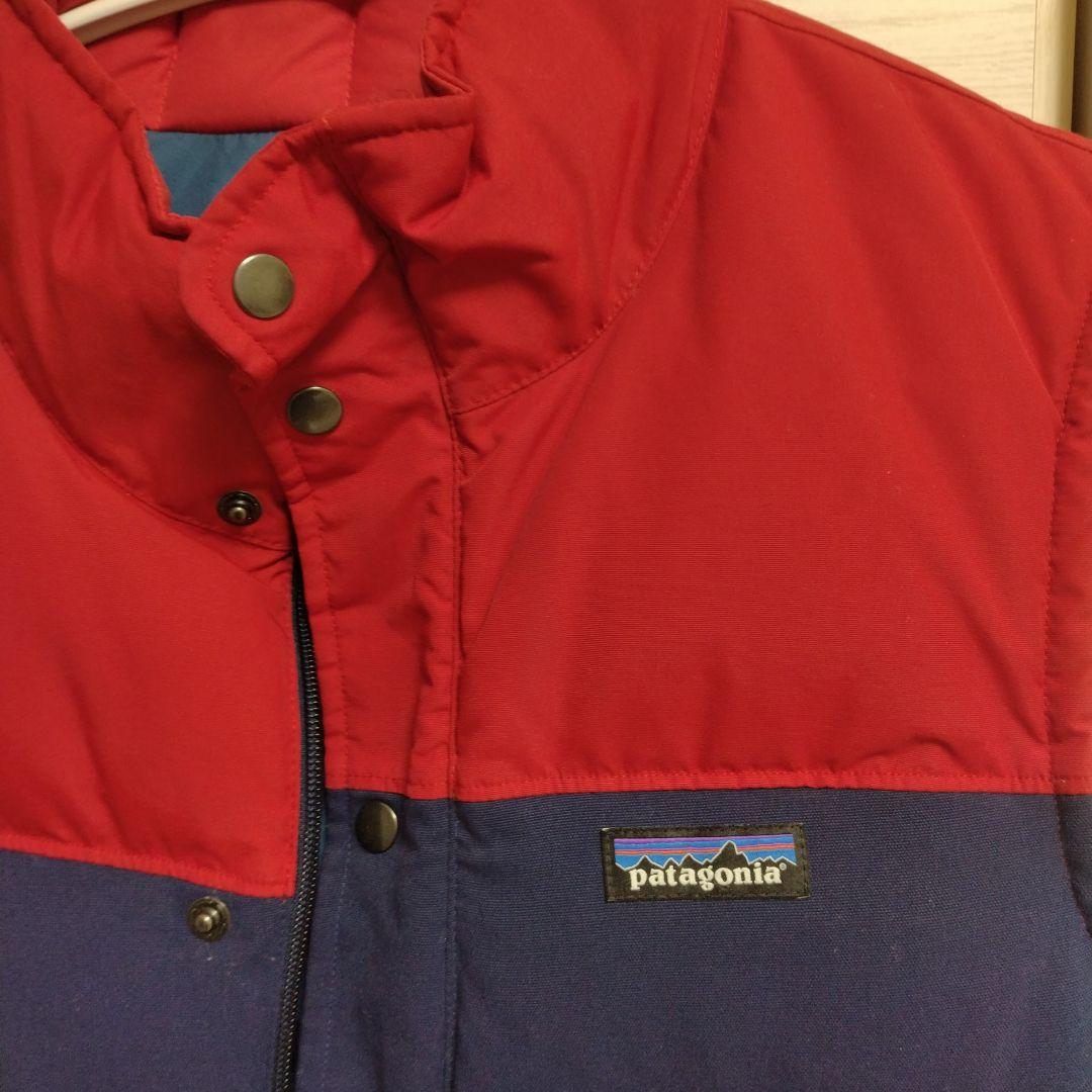 patagonia ダウンベスト 赤/紺
