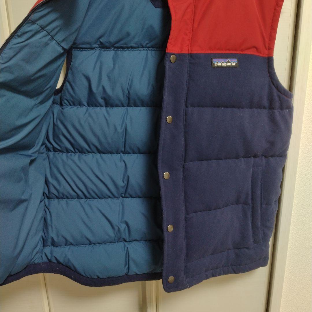 patagonia ダウンベスト 赤/紺