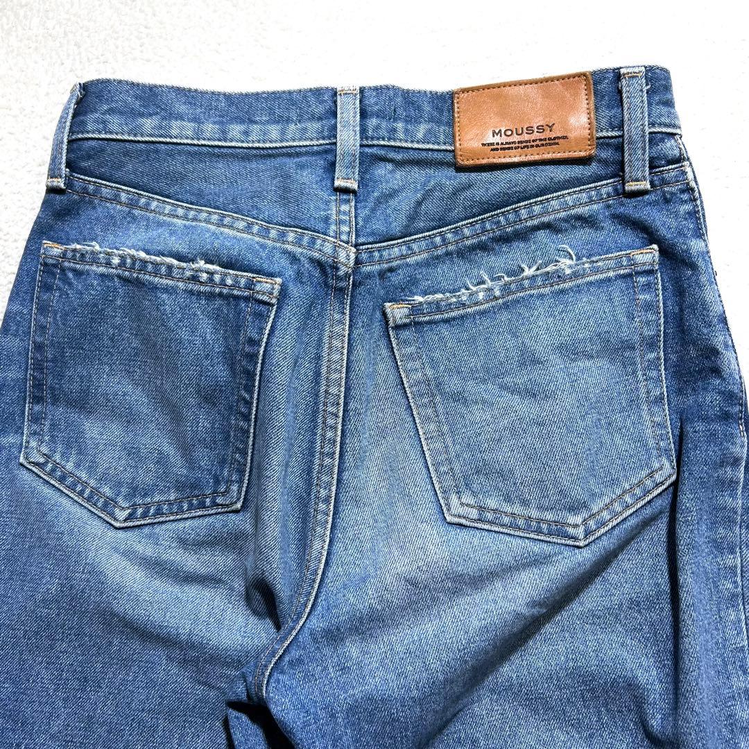 【MOUSSY】 デニムパンツ 25 MVS フレアデニム センターライン