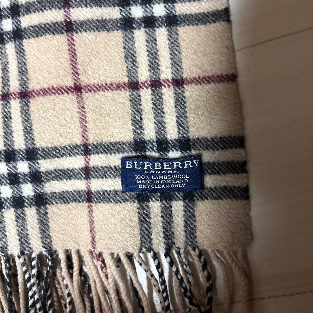 BURBERRY チェック柄 マフラー 100%ラムウール