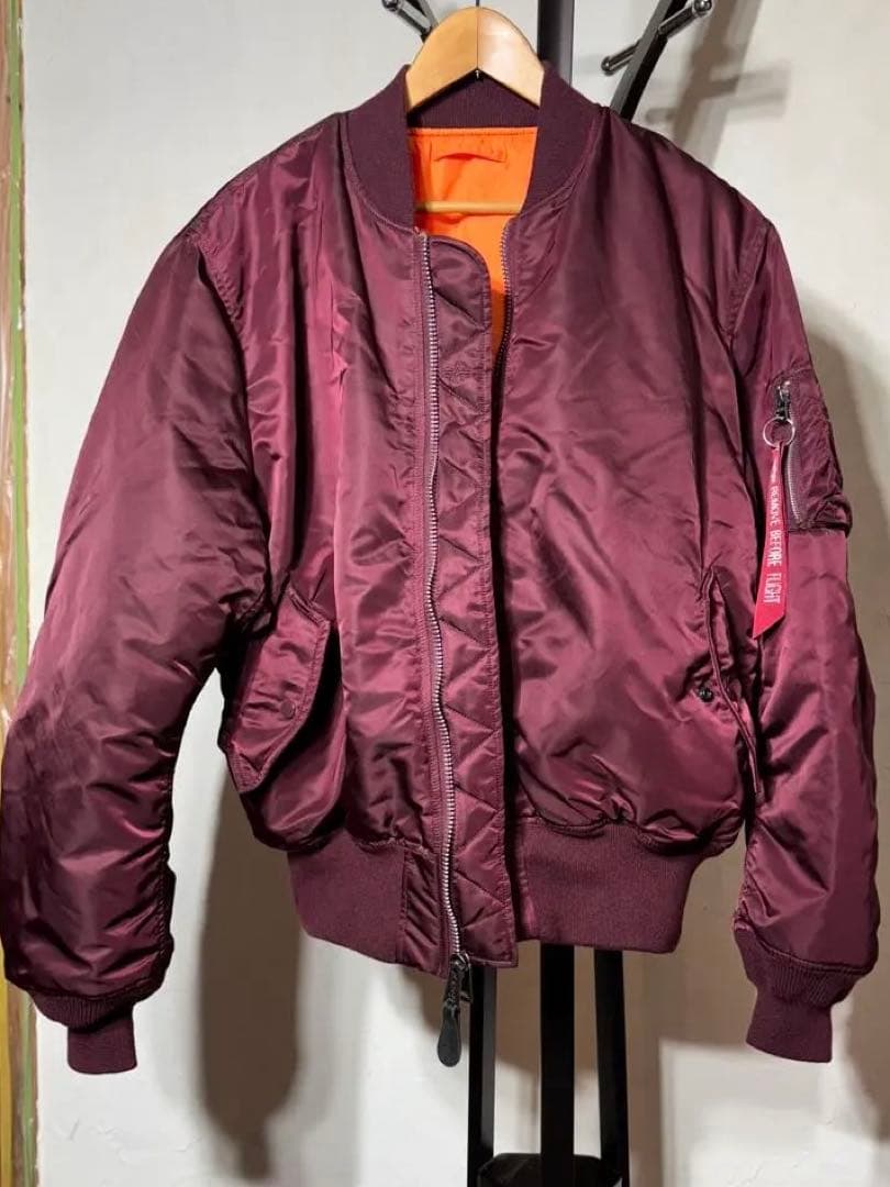 Kanye West PABLO MA-1ジャケット バーガンディ XL