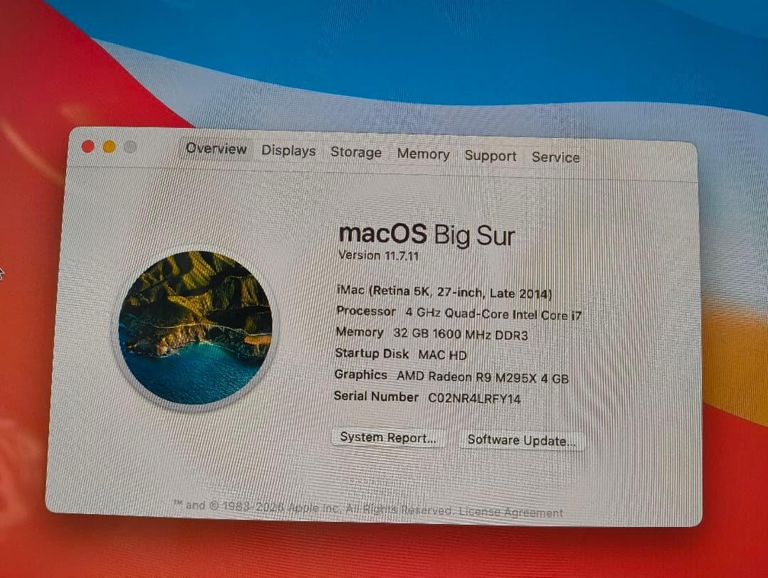 iMac Retina 5K 27インチ Late 2014