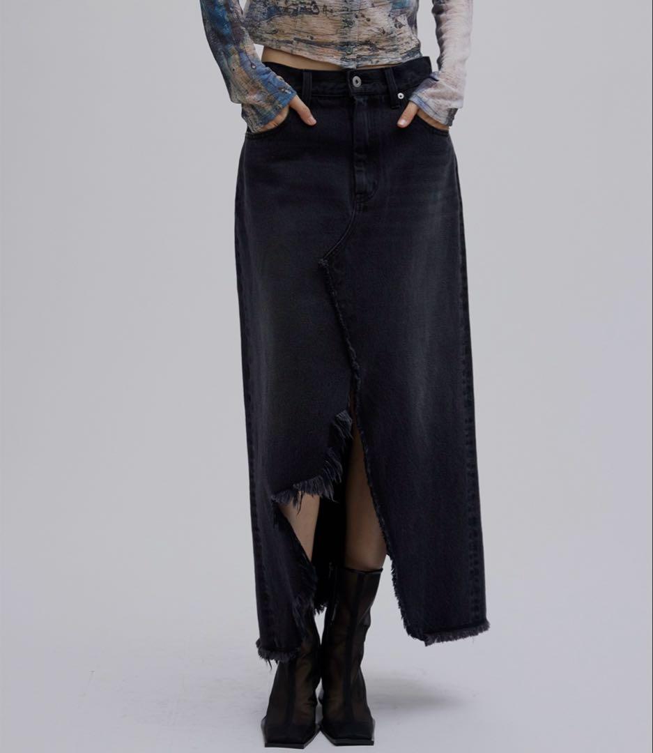 【新品】REMAKE LIKE DENIM LACE LAYERED SKIRT