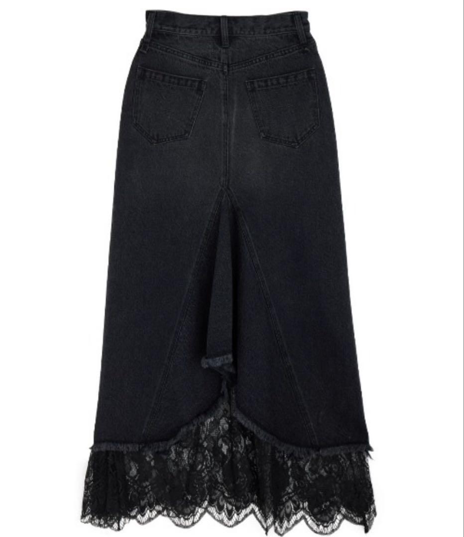 【新品】REMAKE LIKE DENIM LACE LAYERED SKIRT