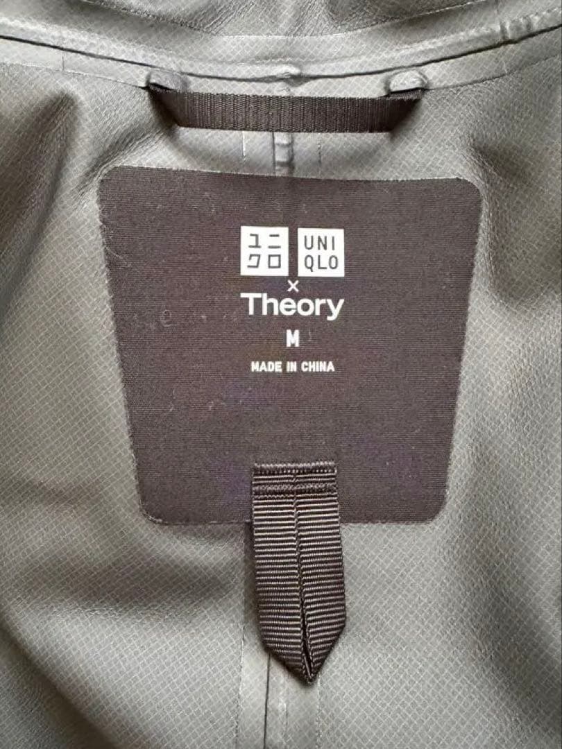 UNIQLO x Theory 黒 ブロックテックコート M