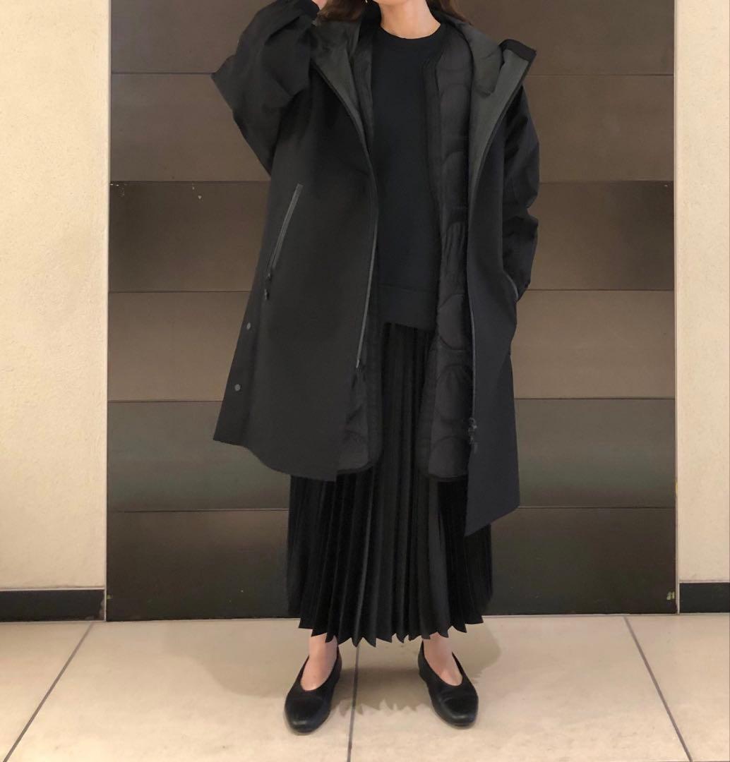UNIQLO x Theory 黒 ブロックテックコート M