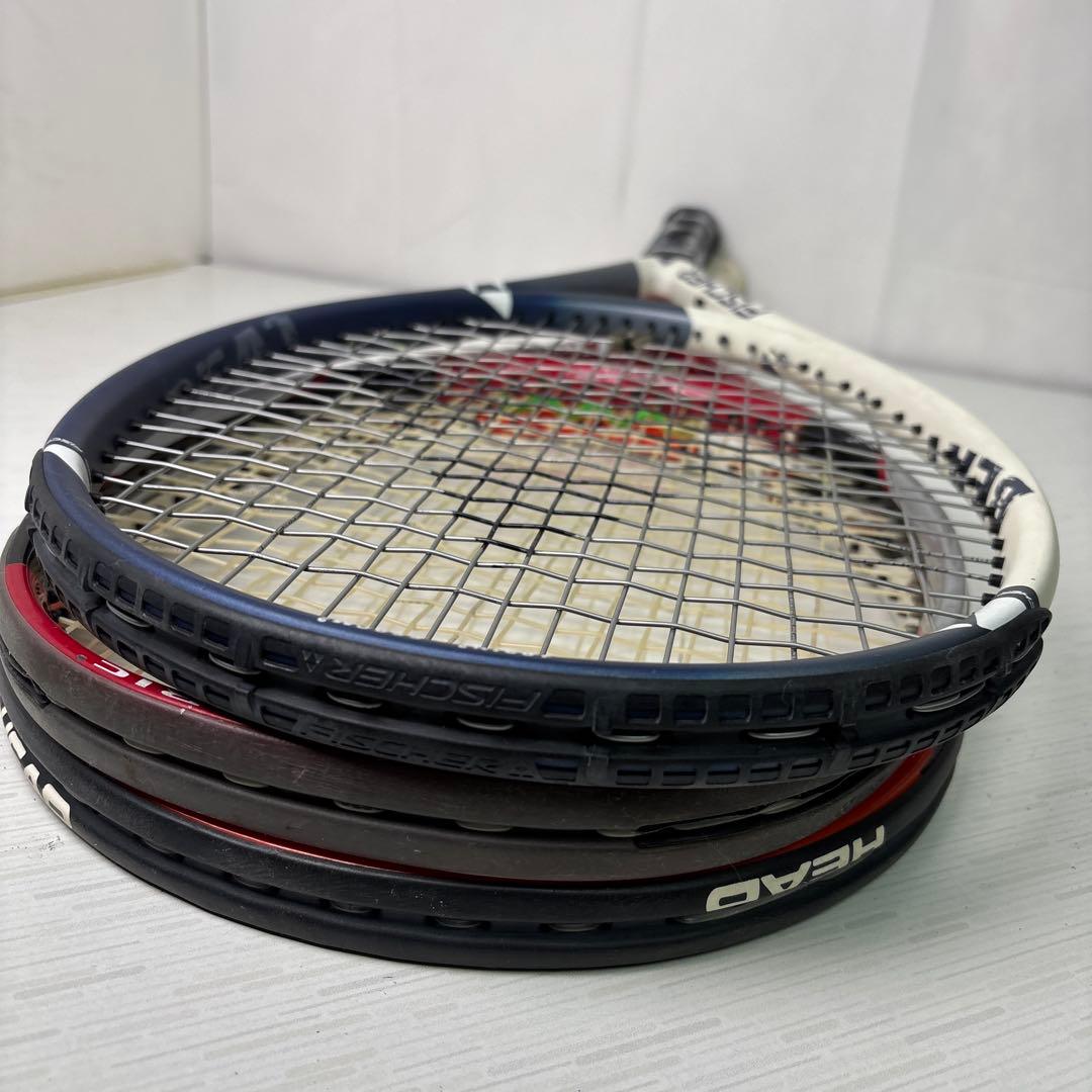 W*0様 硬式テニスラケット 3本セット YONEX HEAD FISCHER