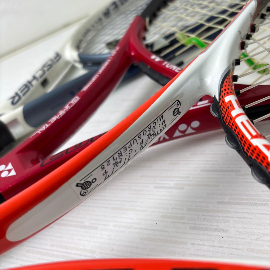 W*0様 硬式テニスラケット 3本セット YONEX HEAD FISCHER