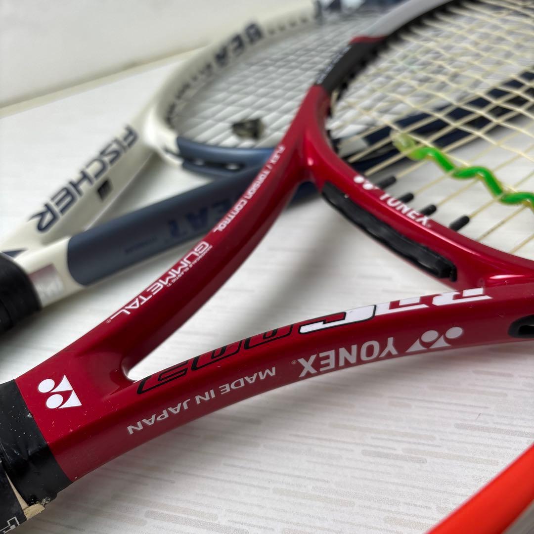 W*0様 硬式テニスラケット 3本セット YONEX HEAD FISCHER