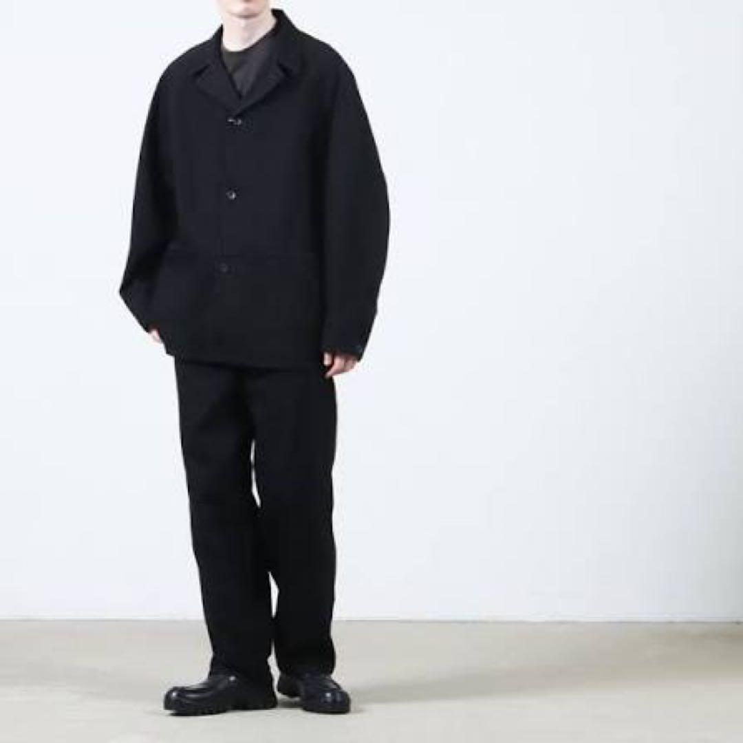 【新品未使用 22SS】 comoliデニムワークジャケット　BLACK 1