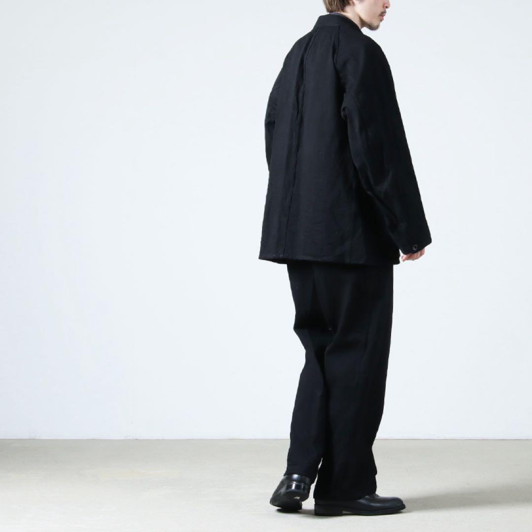 【新品未使用 22SS】 comoliデニムワークジャケット　BLACK 1