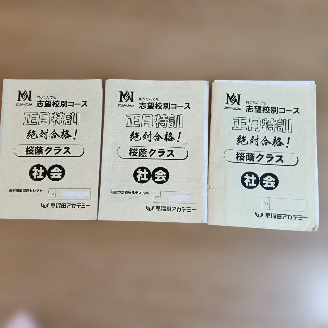 NN桜蔭　正月特訓・直前特講　2025年度