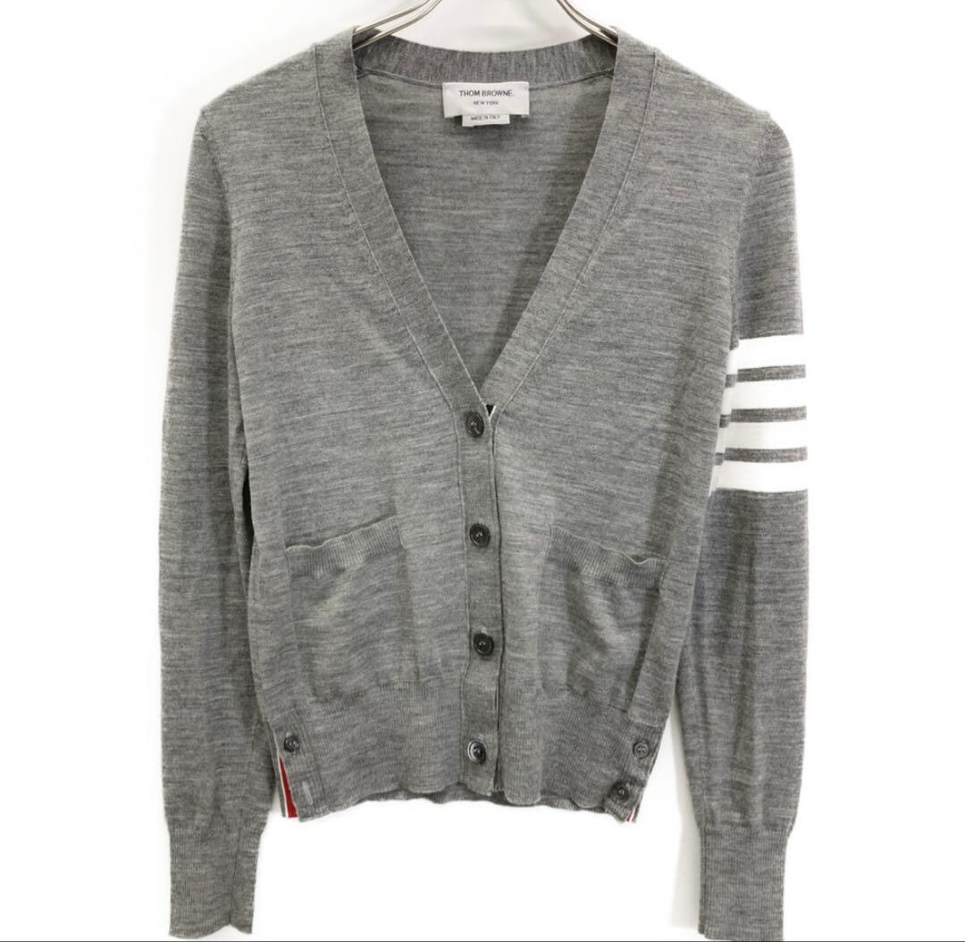 THOM BROWNE カーディガン　トムブラウン　 正規品　グレー　36