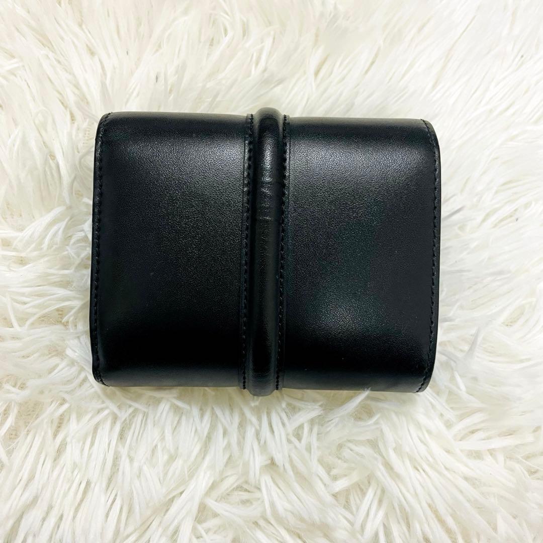 極美✨付属完備✨CELINE 三つ折り財布 セーズ 16 レザー ブラック