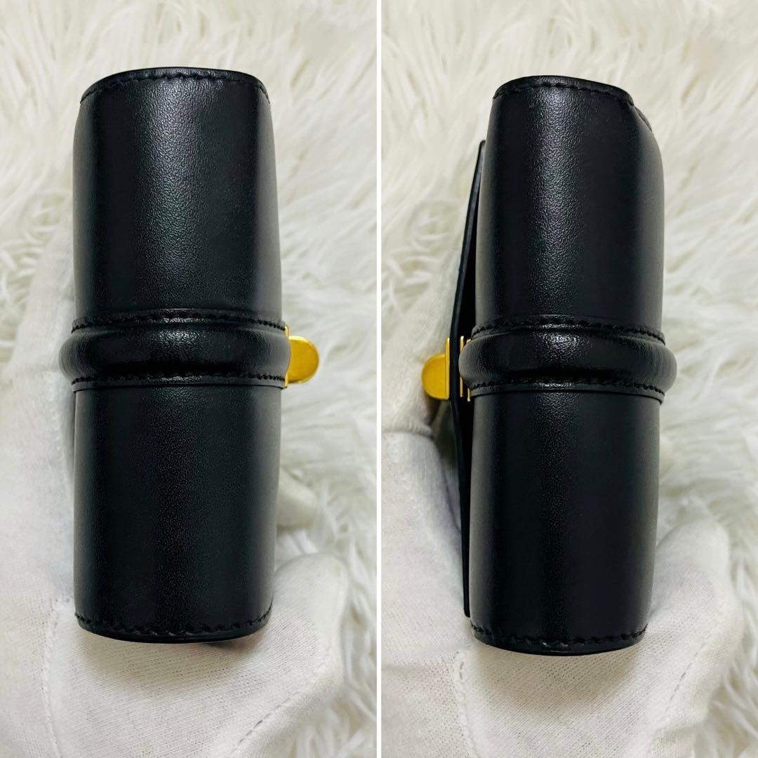 極美✨付属完備✨CELINE 三つ折り財布 セーズ 16 レザー ブラック