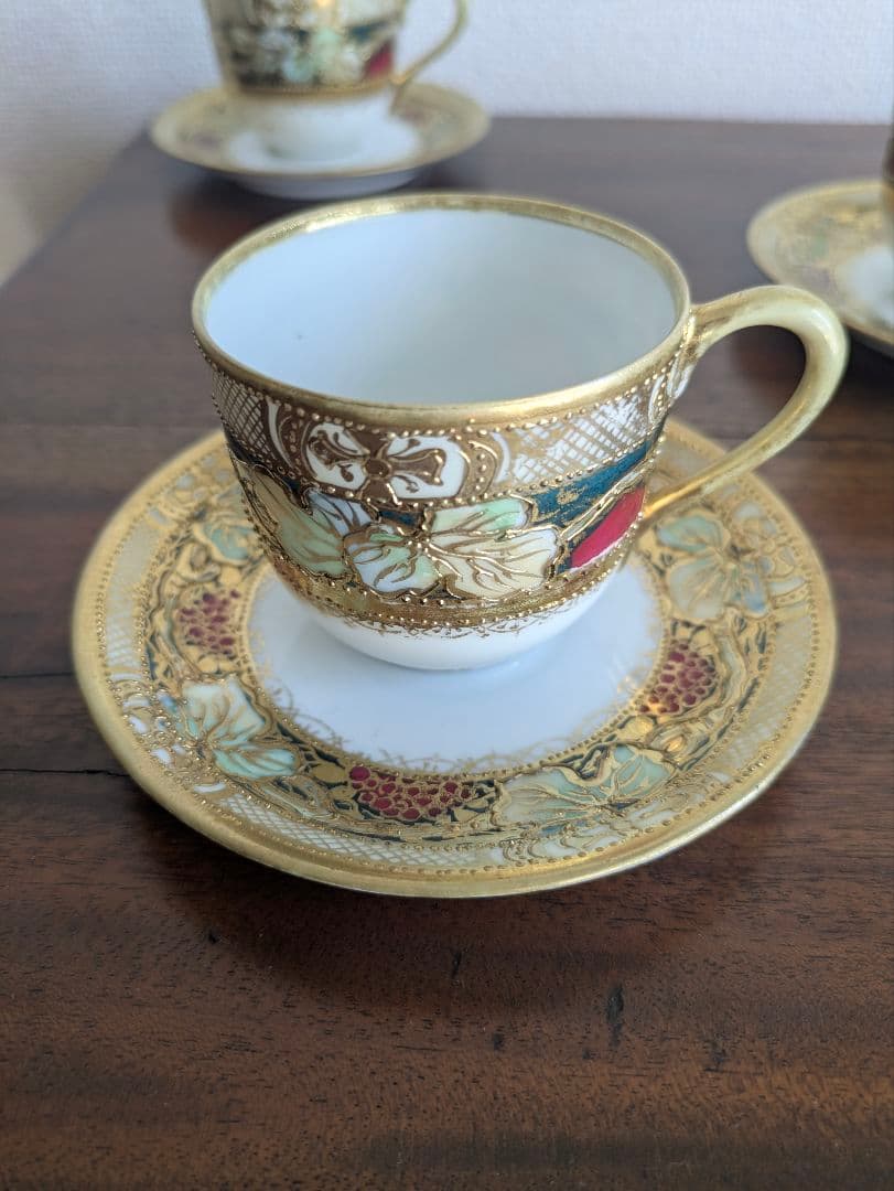 オールドノリタケ　カップ&ソーサー　5客セット