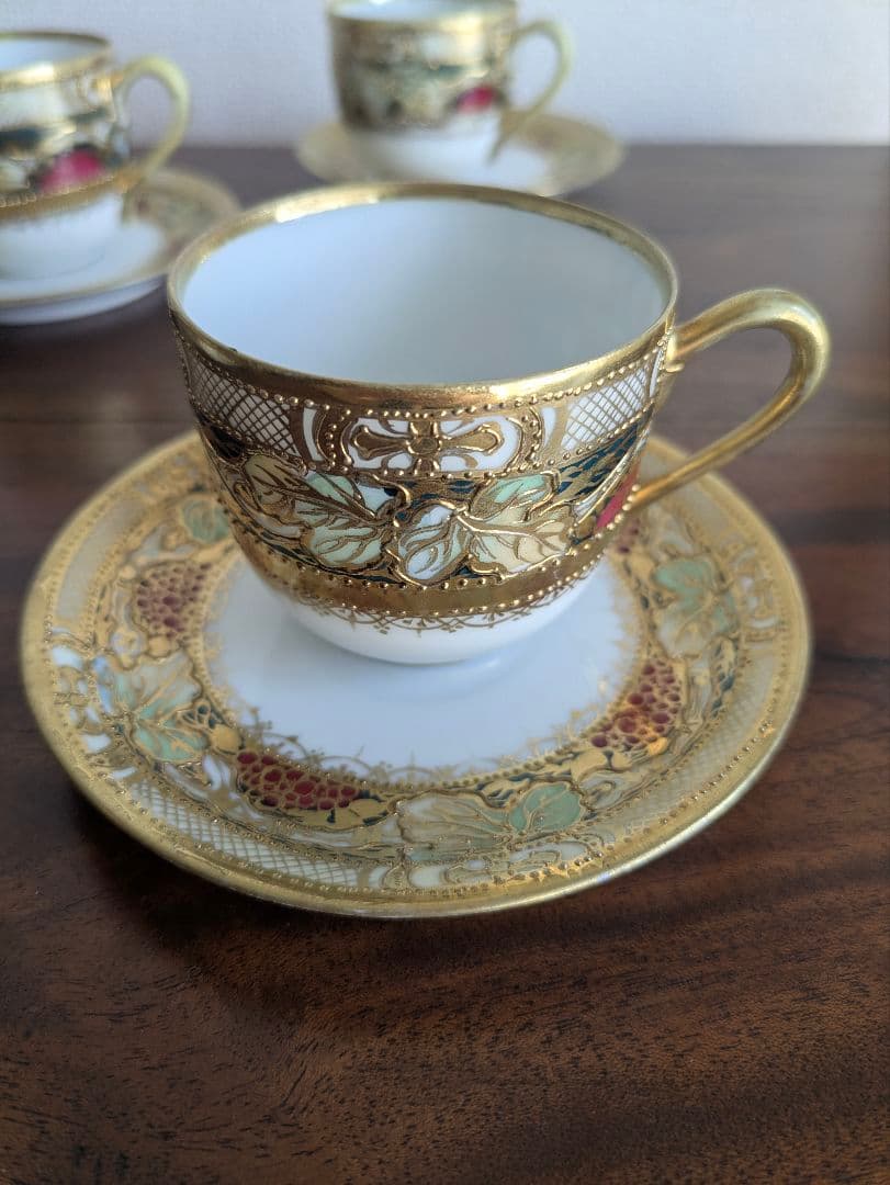 オールドノリタケ　カップ&ソーサー　5客セット