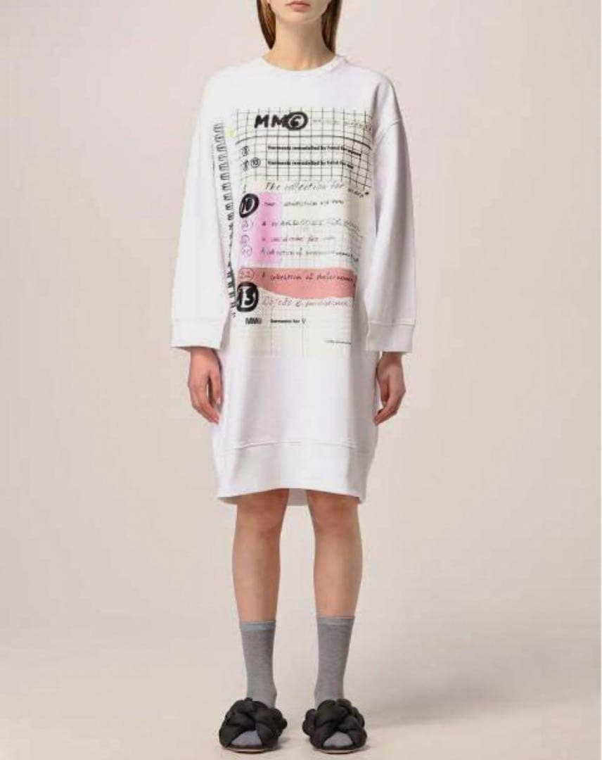MM6 Maison Margiela マルジェラ スウェット ワンピース 白