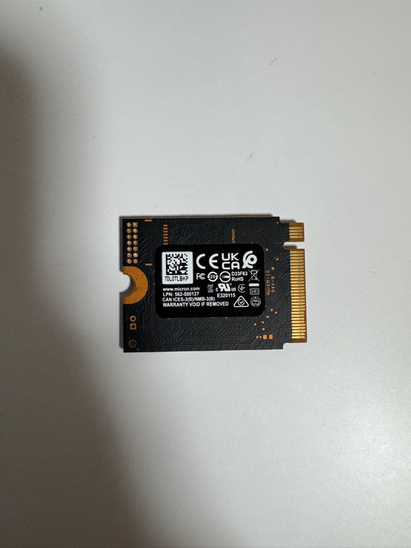 内蔵型SSD Micron 2400 512GB M.2 NVMe SSD 2230