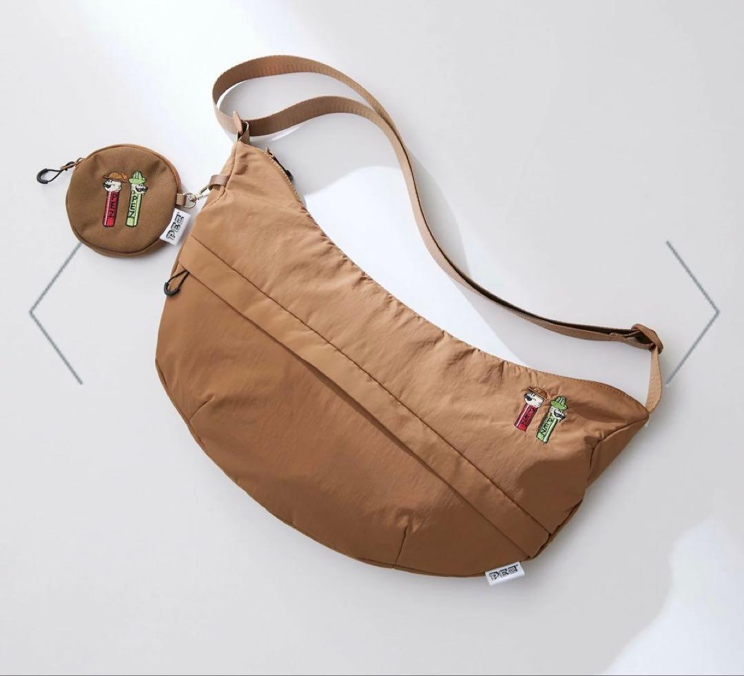 ear PAPILLONNER PEZコラボ ハーフムーンショルダー　ブラウン