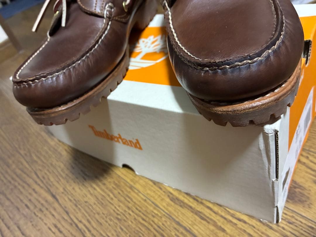 Timberland ブラウン デッキシューズ　スリーアイ