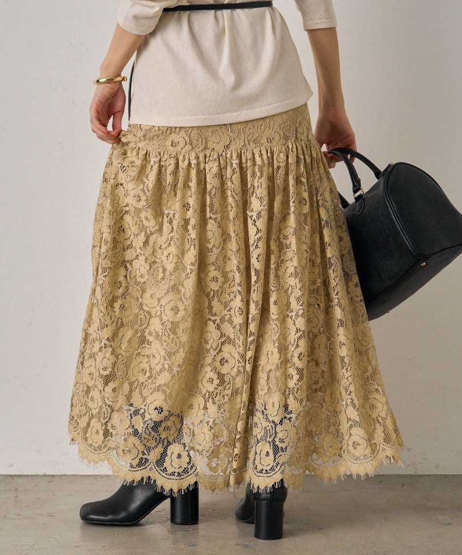 Loungedress　ヴィンテージライクレーススカート