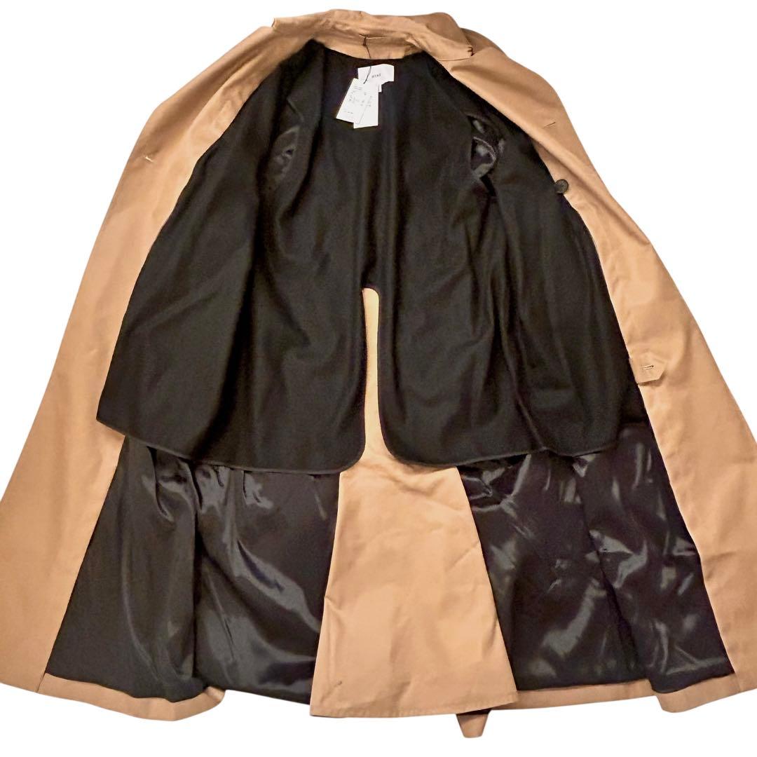 【新品未使用タグ付✨23年式】HYKE ビッグフィット トレンチコートMキャメル