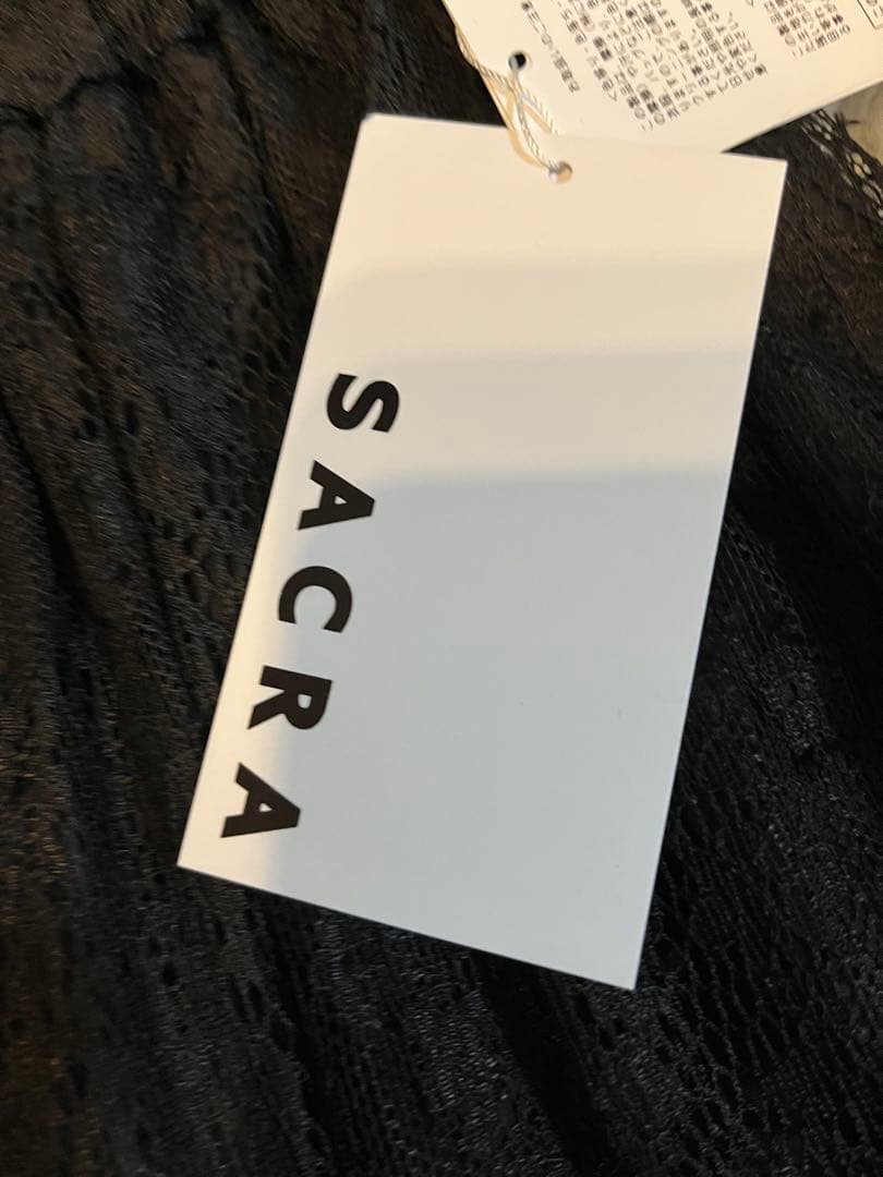 SACRA サクラ　シャンティレーススカート 36 黒