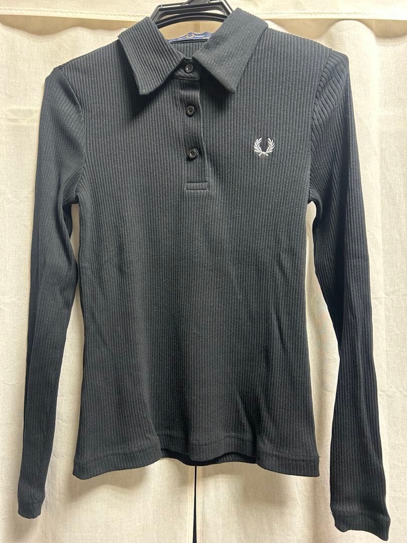 トップス FRED PERRY Long Sleeve Ribbed Polo Shirt