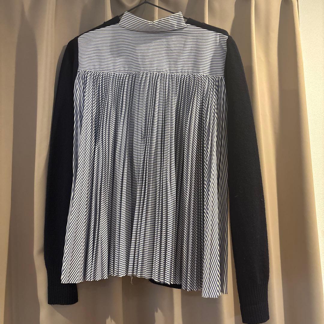 【美品】sacai ブラウス⭐︎カーディガン　ストライプ