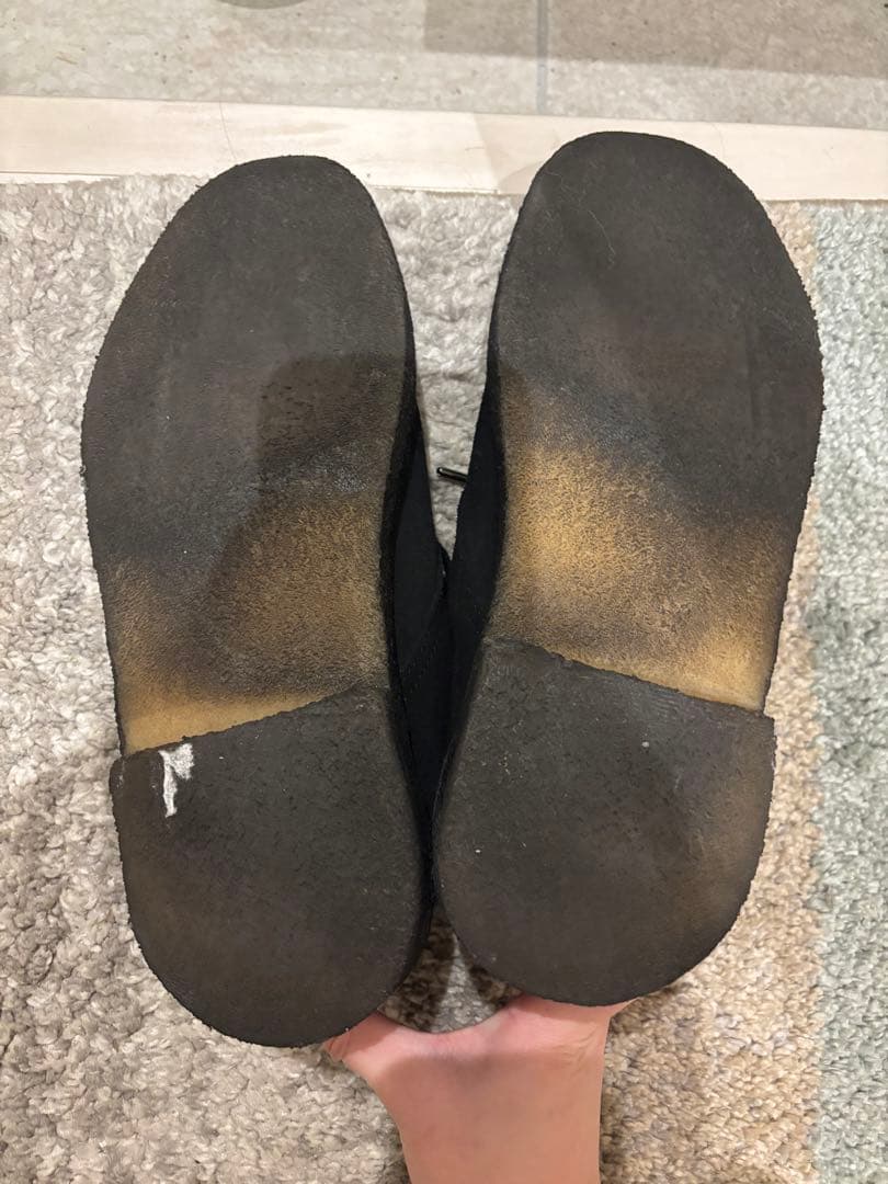 CLARKS ORIGINALS Desert Khan ブラックデッキシューズ