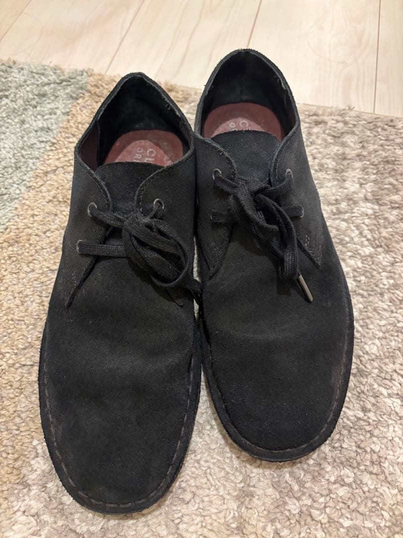 CLARKS ORIGINALS Desert Khan ブラックデッキシューズ