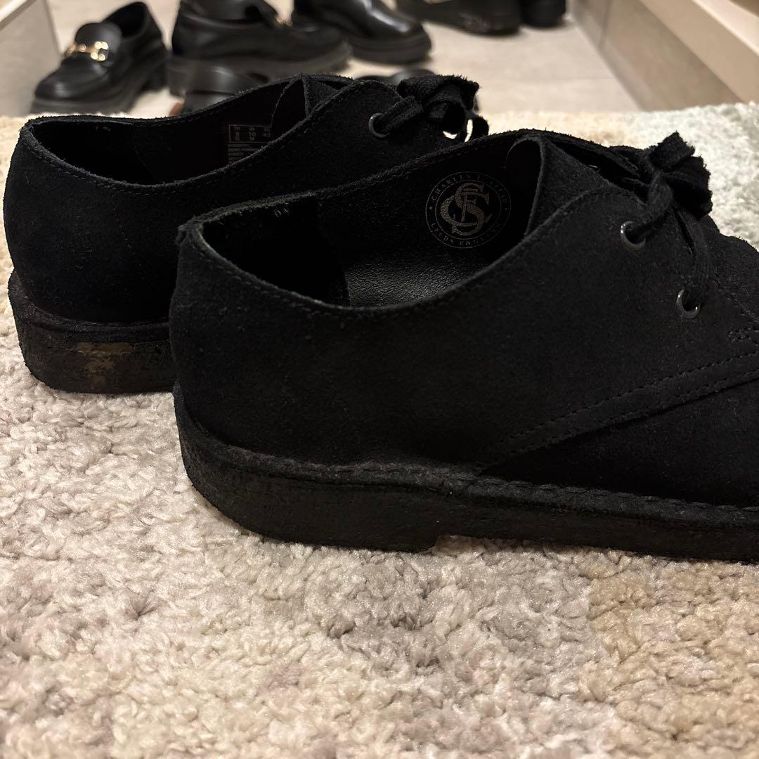 CLARKS ORIGINALS Desert Khan ブラックデッキシューズ