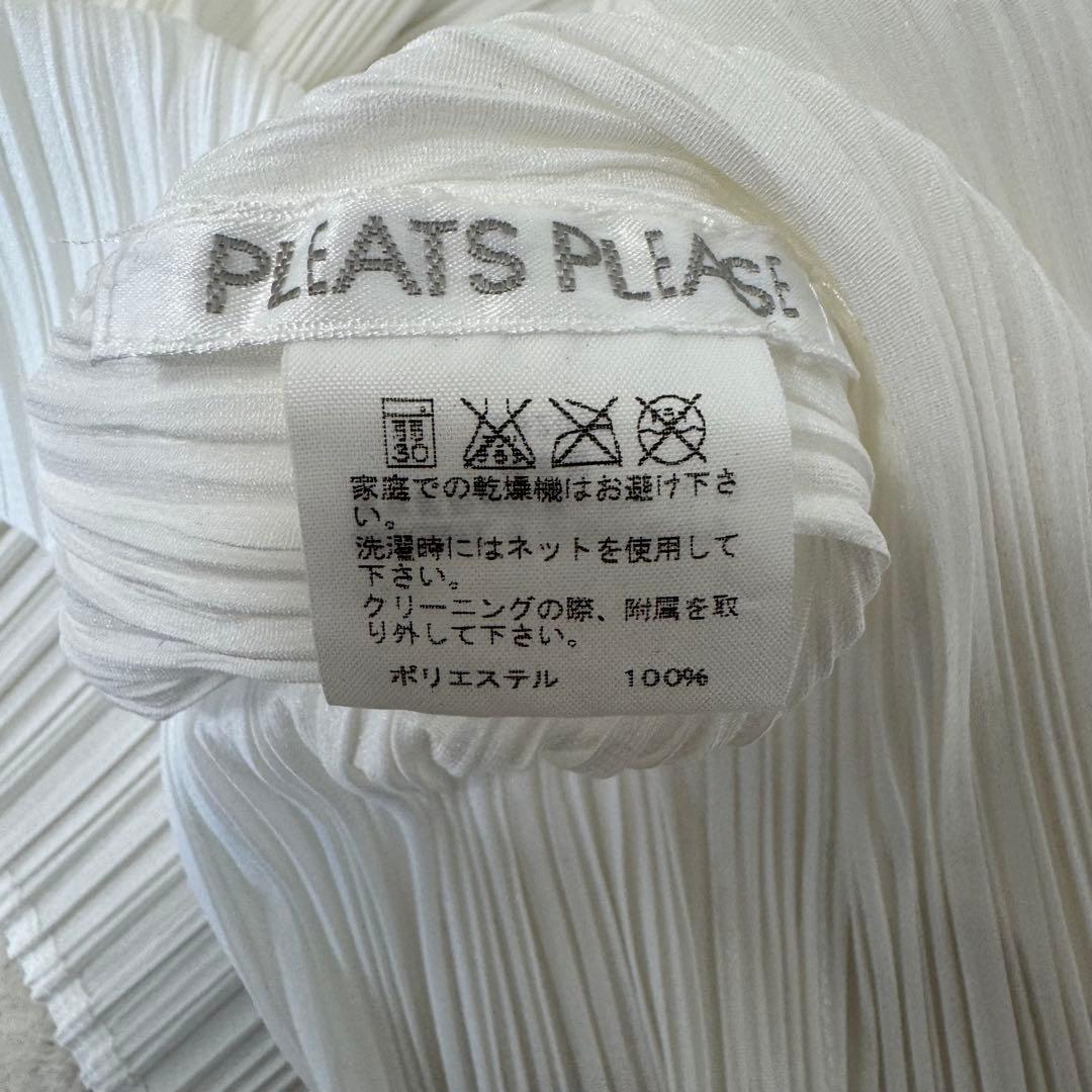極美品✨PLEATS PLEASE プリーツ　変形　カーディガン　ホワイト