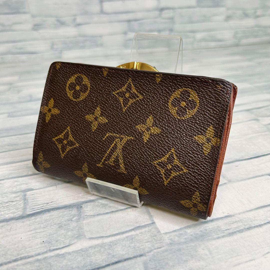 極上美品　60 ルイヴィトン二つ折り財布　がま口財布　モノグラム　if7