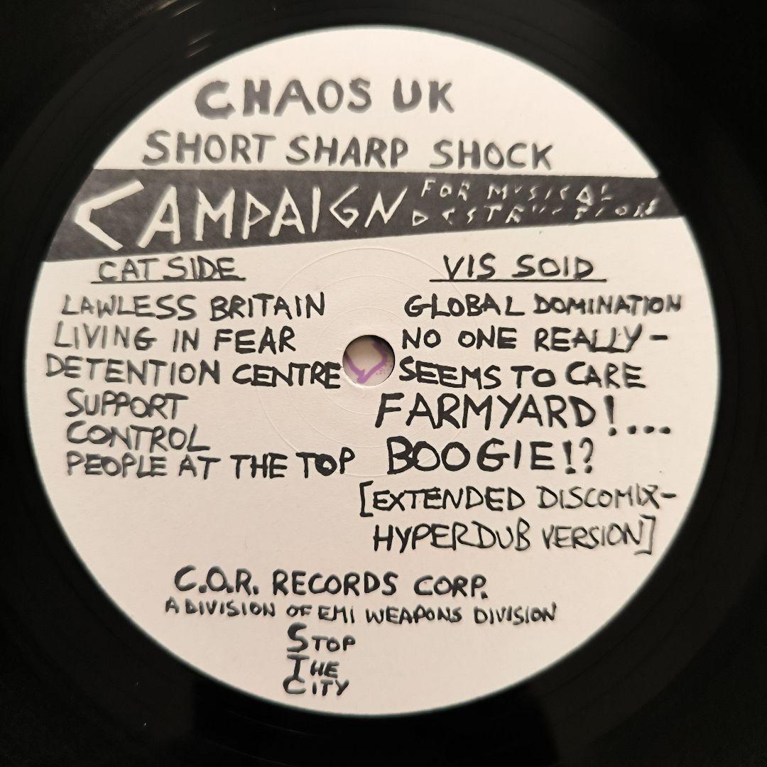 CHAOS U.K.「SHORT SHARP SHOCK」LP+VHS