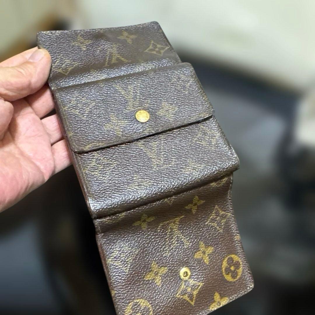 14☆良品☆シンメトリーType♪モノグラム Wホック折財布