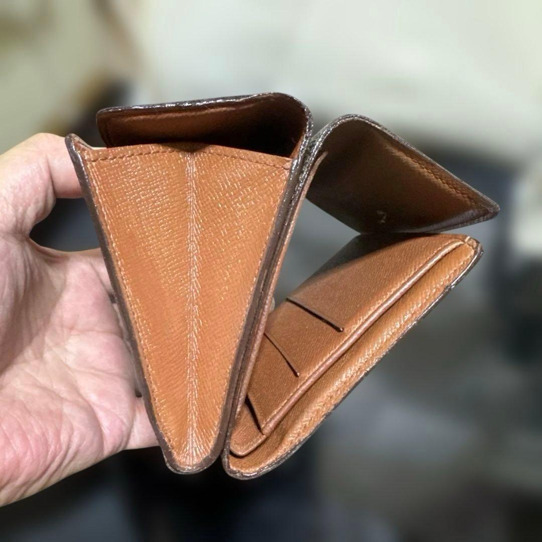 14☆良品☆シンメトリーType♪モノグラム Wホック折財布